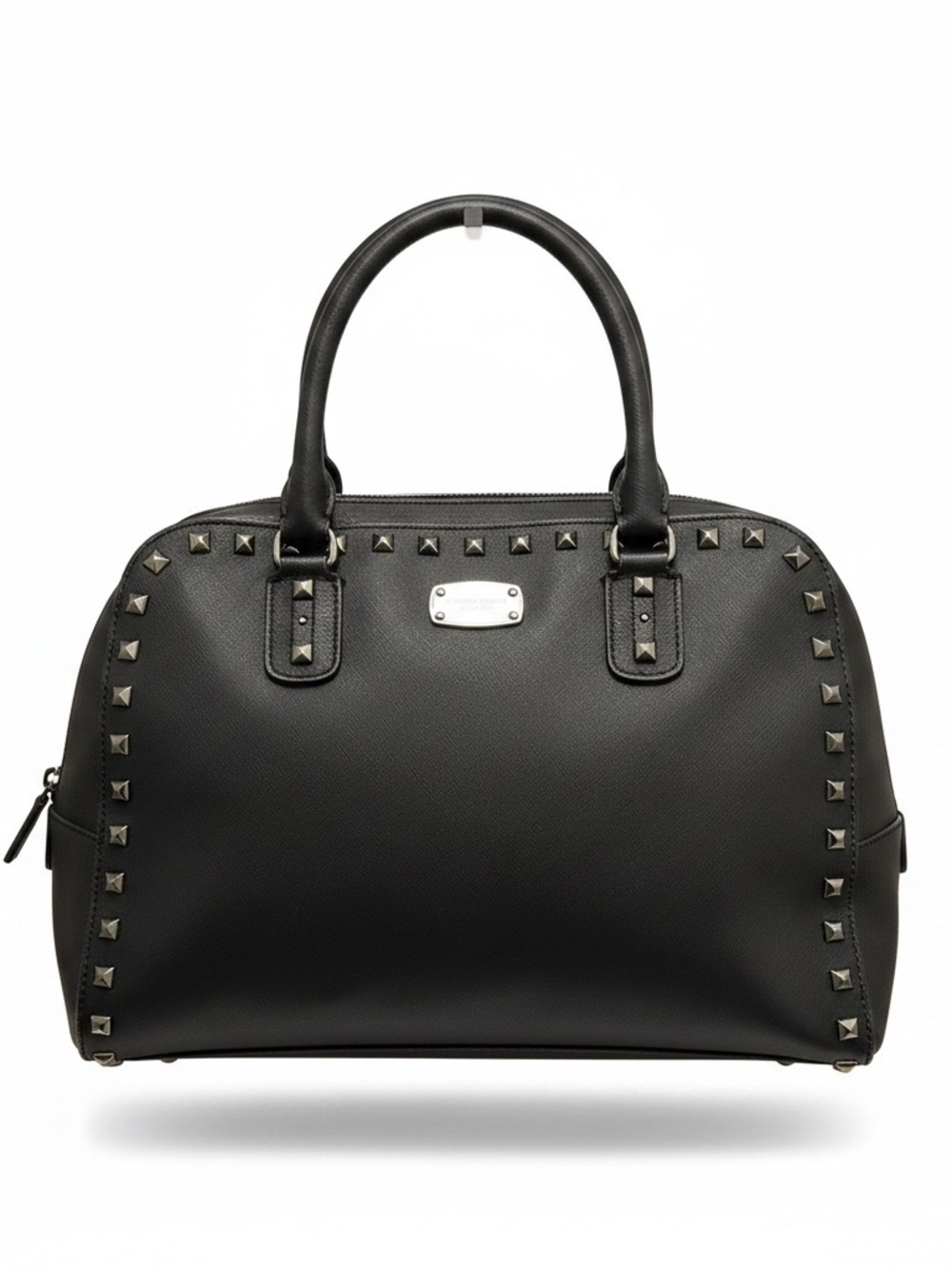 Micheal Kors Sandrine Studded Dome Satchel Bag with Dusty
